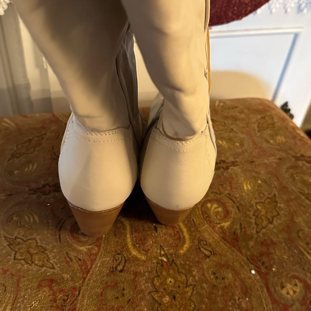 Brayden Tall Boots in Cream - Picture 5 of 7